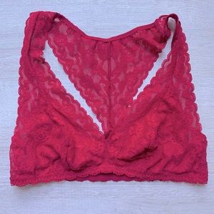 Victoria’s Secret red lace bralette size M lingerie